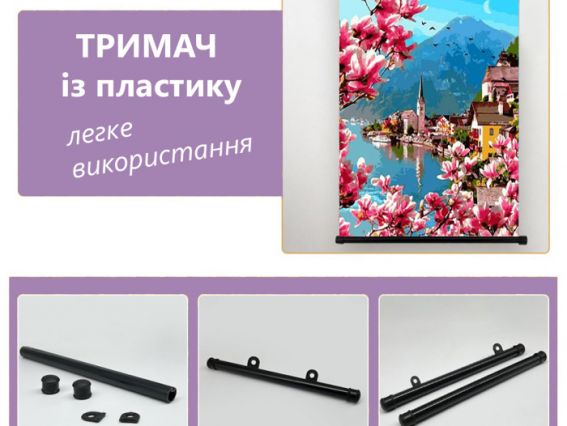 Картина стразами 189741 Колібрі, набір Go to Art Діамантові ручки з тримачем