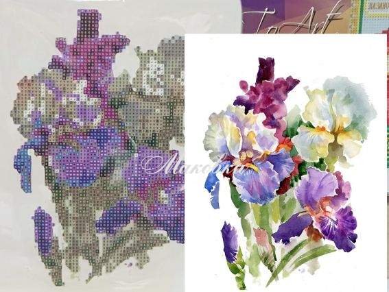 Іриси Go to Art, 189764 набір для творчості зі стразами 5D  Іриси Go to Art, 189764 набір для творчості зі стразами 5D 