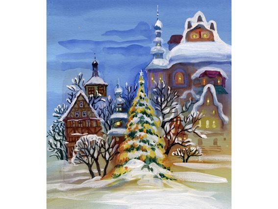 Картина стразами 5D 189765 Різдво Худ. Старовойтова 21х25см Go to Art, на підставці 