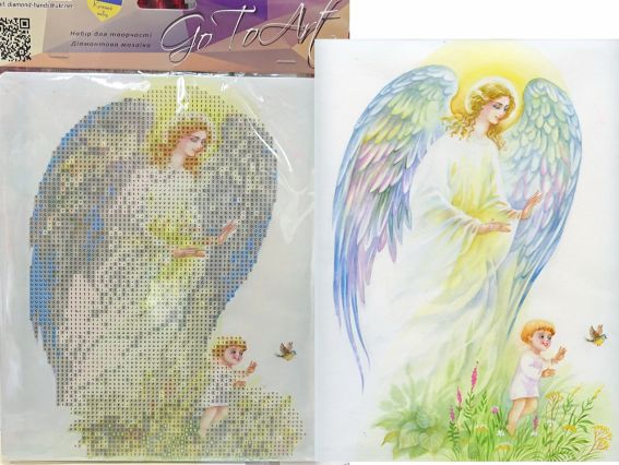 Янгол-охоронець для хлопчика Go to Art, 189768 набір для творчості зі стразами 5D  Янгол-охоронець для хлопчика Go to Art, 189768 набір для творчості зі стразами 5D 