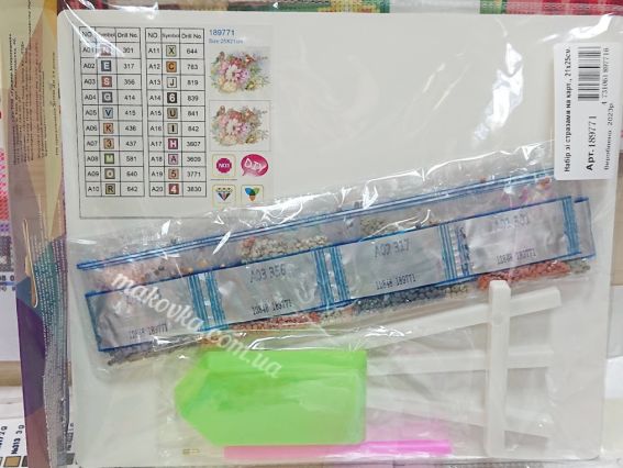 Картина стразами 5D 189771 Колібрі 21х25см Go to Art, на підставці 