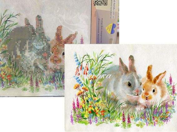 Кроленята Go to Art, 189773 набір для творчості зі стразами 5D  Кроленята Go to Art, 189773 набір для творчості зі стразами 5D