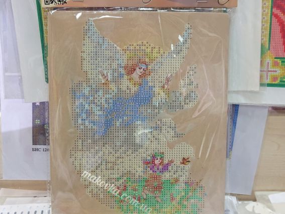 Картина стразами 5D 189776 Ангел-хранитель для девочки, 21х25см Go to Art, на подставке