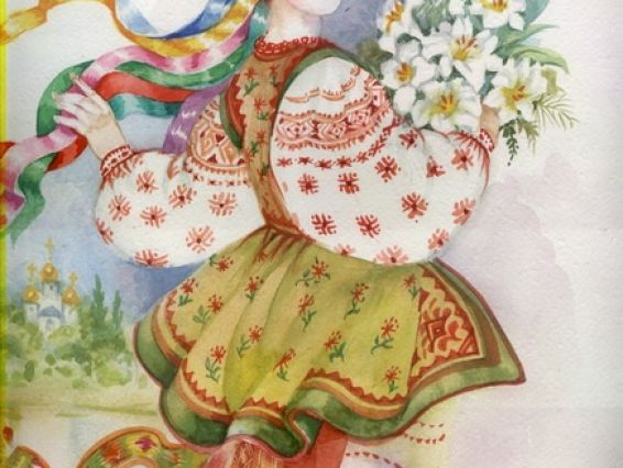 Картина стразами 5D 189780 Дівчина-весна 21х25см Go to Art, на підставці 