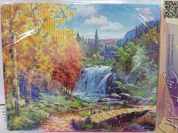 Картина стразами 5D 189799 Осенью, 21х25см Go to Art, на подставке