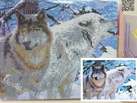 Пара вовків Go to Art, 189804 набір для творчості зі стразами 5D  Пара вовків Go to Art, 189804 набір для творчості зі стразами 5D 