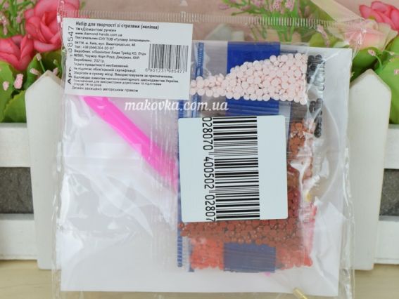 198547 Ведмедик з сердцем, 6,5х8 см Діамантові ручки