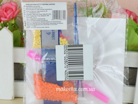 198879 Наліпка Кошенятко 12х12 см Діамантові ручки