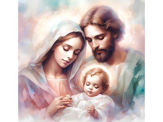 Картина стразами 177392 Родинне тепло Go to Art Діамантові ручки релігійний сюжет на підрамнику