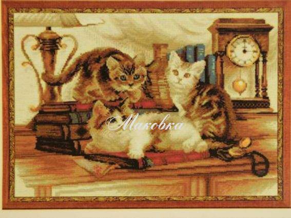 Коты Диамантовые ручки, 198984 набор для творчества со стразами 50 х 40 см Коты Диамантовые ручки, 198984 набор для творчества со стразами 50 х 40 см