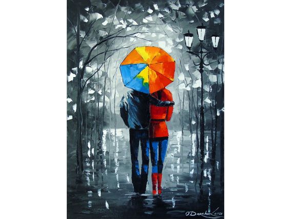 Картина стразами Яскрава прогулянка, Худ. Дарчук О, набір 177160 Go to Art Діамантові ручки на підрамнику