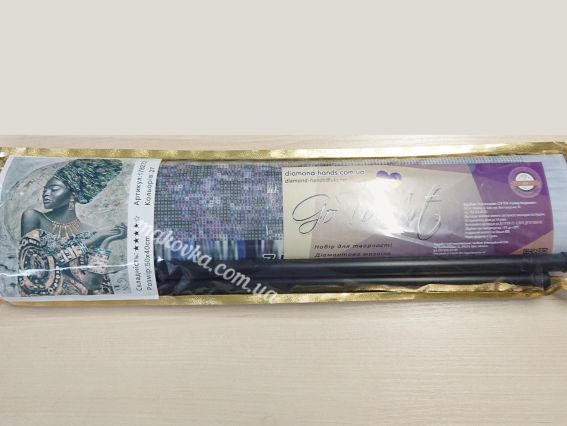 Картина стразами 178272т Королева Зема, набір з тримачем Go to Art Діамантові ручки 