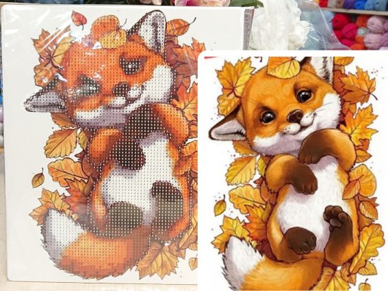 Веселе лисеня Go to Art, 178382 набір для творчості зі стразами 5D  Веселе лисеня Go to Art, 178382 набір для творчості зі стразами 5D 