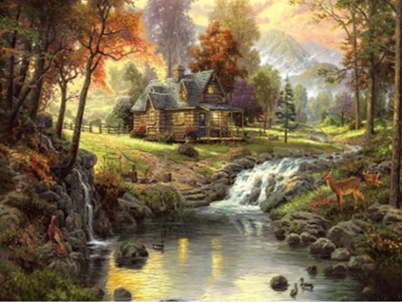 Картина стразами 178710т Рідний край, набір з тримачем Go to Art Діамантові ручки 