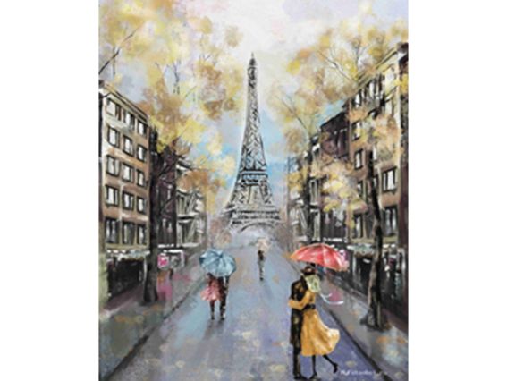 Картина стразами 178902 Під небом Парижу Go to Art Діамантові ручки на підрамнику 