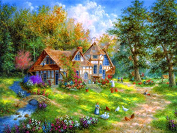 Картина стразами Початок літа, 178907 набір Go to Art Діамантові ручки на підрамнику