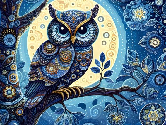 Картина стразами 187108 Охоронець снів Go to Art Діамантові ручки на підрамнику