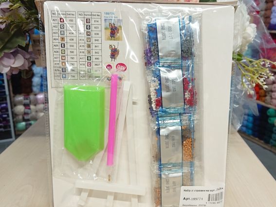 Картина стразами 5D 189774 Козак, Худ. Старовойтова 21х25см, Go to Art підставка  