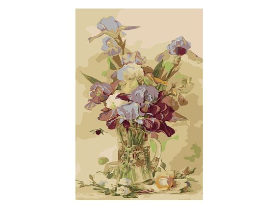 Натюрморт со шмелем и ирисами, 180689 Go to Art картина по номерам
