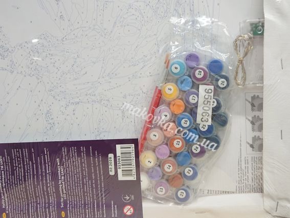 SANTI Розпис за номерами LED підсвітка 955063 Сяюча краса (Дівчина)