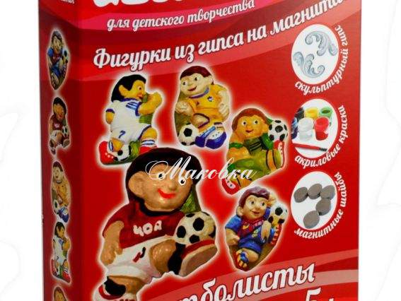Набор для изготовления магнитов из гипса Футболисты, ТМ Идейка, 94112 Набор для изготовления магнитов из гипса Футболисты, ТМ Идейка, 94112