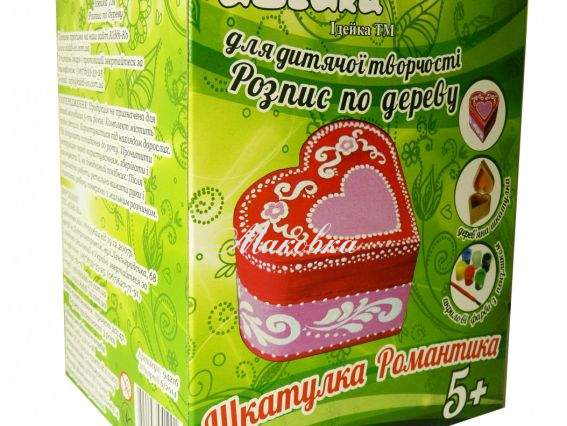 Набор для росписи Шкатулка Романтика, ТМ Идейка, 94216 Набор для росписи Шкатулка Романтика, ТМ Идейка, 94216