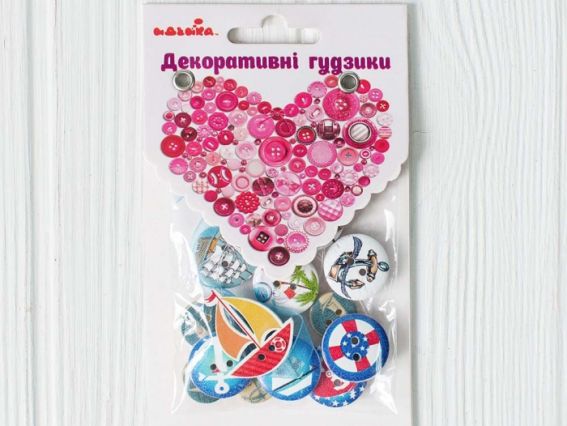 Набір дерев'яних гудзиків Морська пригода 97053 Ідейка