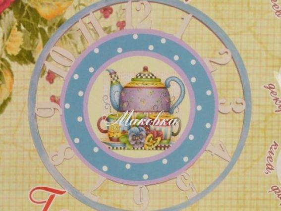 Набор для декупажа Часы Приятное чаепитие, Идейка, 945504