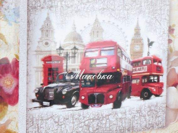 Декупаж на холсте, картина В Лондоне, Идейка, 94615