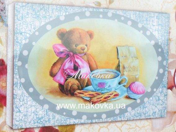 Декупаж на холсте, картина Угощение, Идейка, 94603