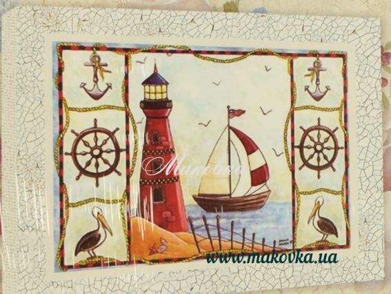 Декупаж на холсте, картина Морские воспоминания, Идейка, 94651