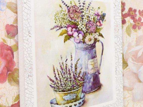 Декупаж на холсте, картина Полевые цветы, Идейка, 94706 Декупаж на холсте, картина Полевые цветы, Идейка, 94706