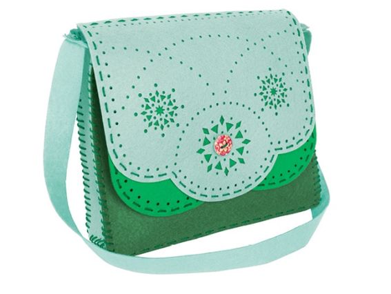 97060-1 Сумочка "Зелений візерунок " Ідейка Набір для шиття з фетру,  Набір для творчості.