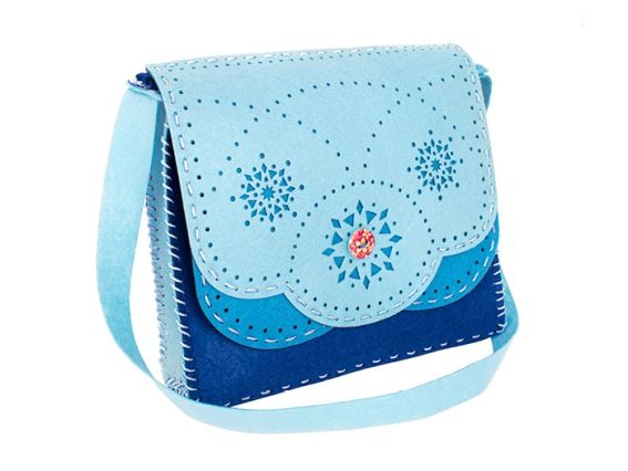 97060-3 Сумочка "Блакитний візерунок" Ідейка Набір для шиття з фетру. Набір для творчості.