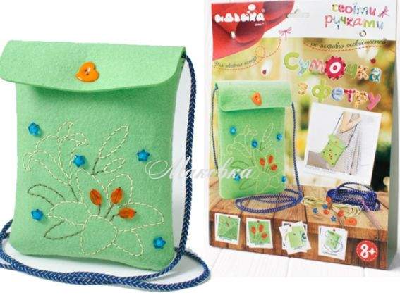 Набір для шиття Сумочка Ніжна лілія, фетр, 97062-2 Ідейка Набір для шиття Сумочка Ніжна лілія, фетр, 97062-2 Ідейка