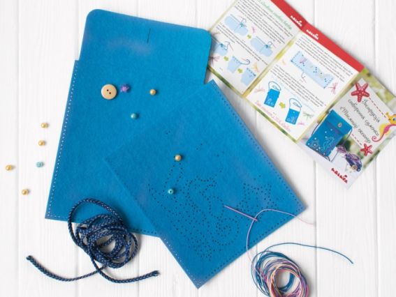 97062-3 Сумочка Таємниці океану Ідейка Набір для шиття з фетру,  Набір для творчості.