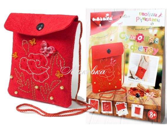 Набор для шитья Сумочка Яркий цветок, фетр, 97062-4 Идейка Набор для шитья Сумочка Яркий цветок, фетр, 97062-4 Идейка