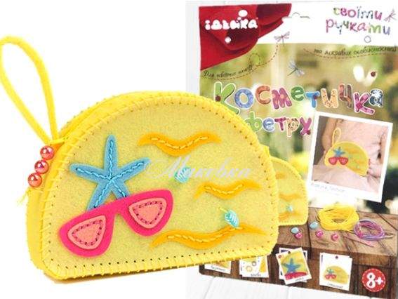 Набір для шиття Сумочка Косметичка Літні розваги, фетр, 97063-3 Ідейка Набір для шиття Сумочка Косметичка Літні розваги, фетр, 97063-3 Ідейка
