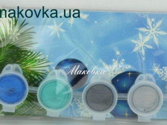 Набір акрилових фарб Фарби зими, металік, 6 шт, Ідейка 98105 Набір акрилових фарб Фарби зими, металік, 6 шт, Ідейка 98105