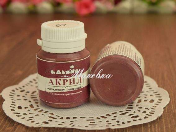 Акриловая краска для декора №57 горіхово коричневий 20 мл Идейка 98257