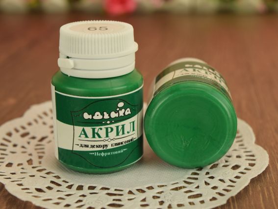 Акриловая краска для декора №65 нефритовий 20 мл Идейка 98265 Акриловая краска для декора №65 нефритовий 20 мл Идейка 98265