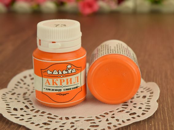 Акриловая краска для декора №73 охра 20 мл Идейка 98273 Акриловая краска для декора №73 охра 20 мл Идейка 98273