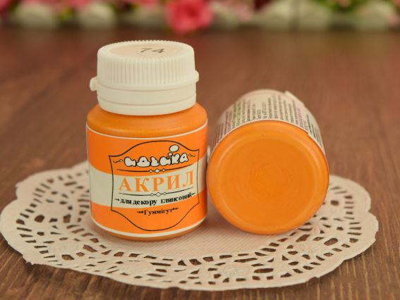 Акриловая краска для декора №74 гуммигут 20 мл Идейка 98274 Акриловая краска для декора №74 гуммигут 20 мл Идейка 98274