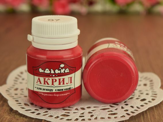 Акриловая краска для декора №97 бордо 20 мл Идейка 98297