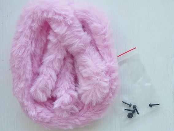 ПУХ-04 Пухнастик Рожевий, Набір для творчості із пухнастим дротом, Маковка