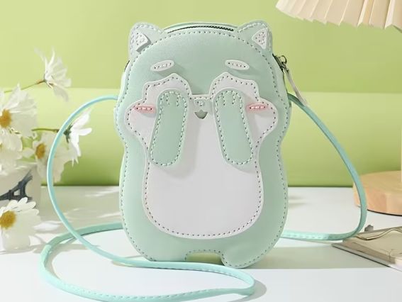 Набір для виготовлення сумки СК-04 Песик що закриває обличчя, салатовий, штучна шкіра