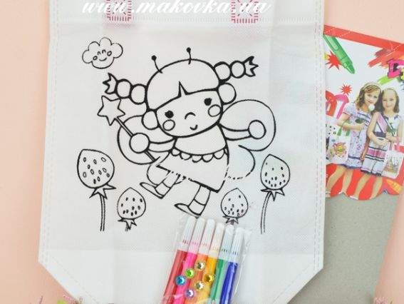 Раскрась эко-сумку ФЕЯ, 22х25 см с маркерами, №955 набор для творчества