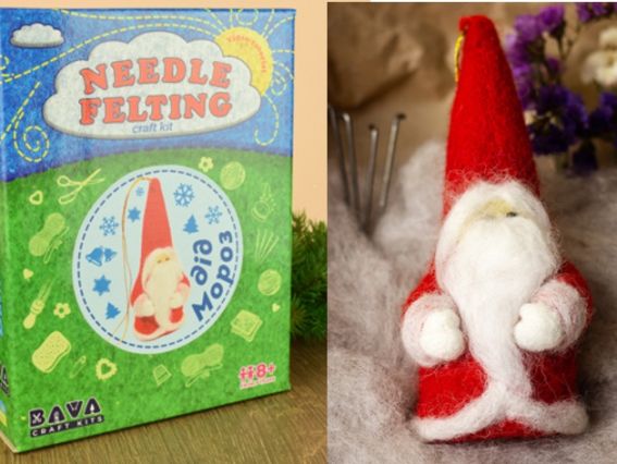 Набор для валяния ВАЛ-006 Дед Мороз, Умняшка Набор для валяния ВАЛ-006 Дед Мороз, Умняшка