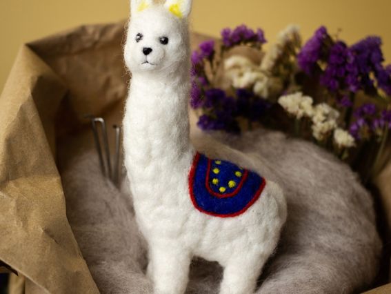 ВАЛ-008 Набір для творчості Валяння "Лама" УМНЯШКА