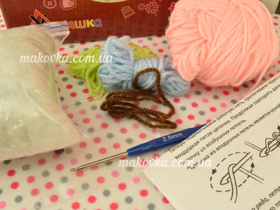 ВК-012 набір для творчості В'язання гачком іграшка "Свинка" УМНЯШКА